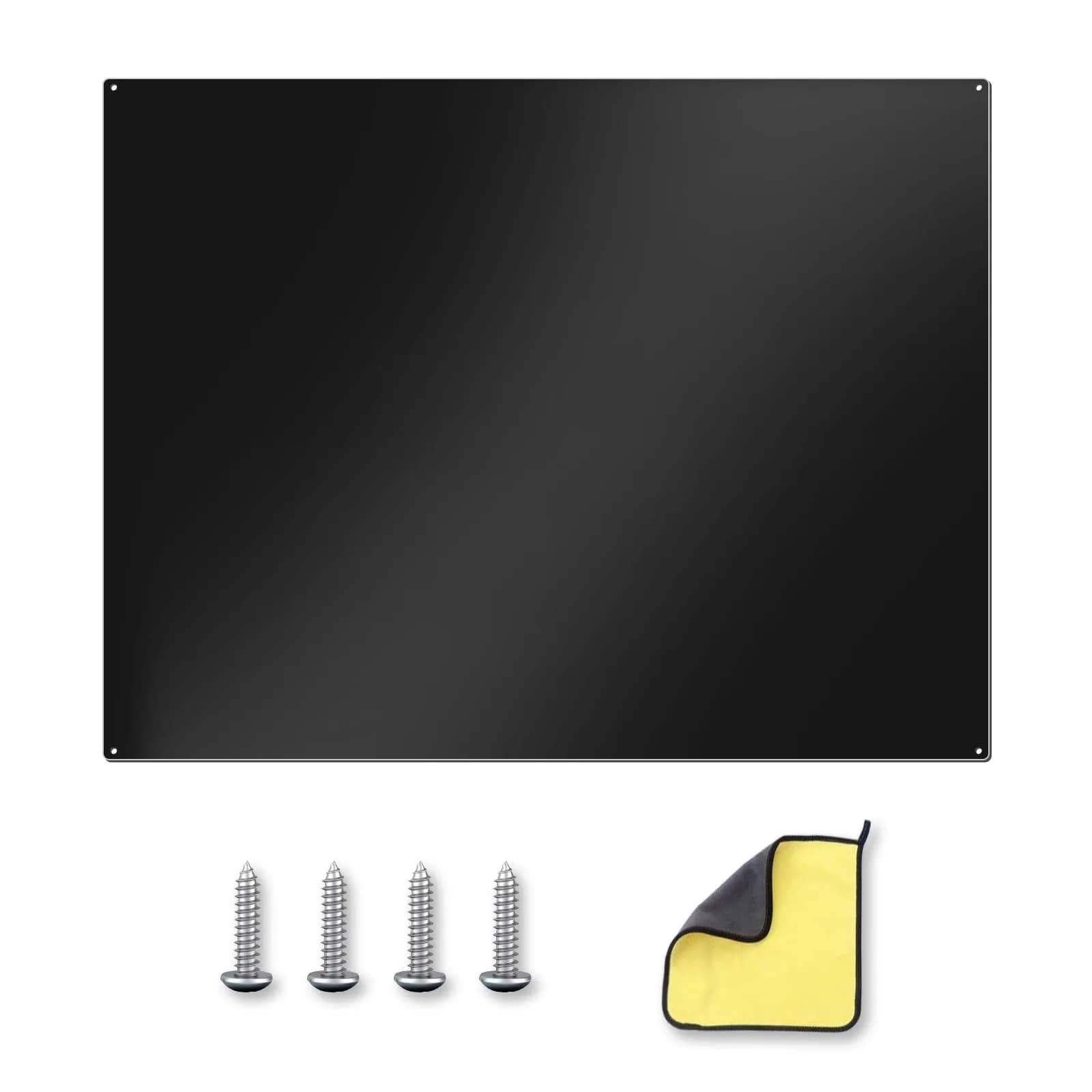 VENFAN Black Stainless Steel Backsplash Panel 75cm x 75cm (29.5" x 29.5") | Matte Finish Kitchen Wall Splatter Guard - main product image