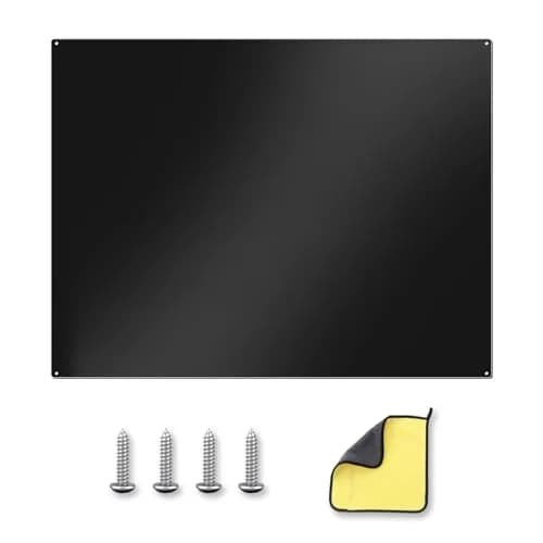 VENFAN Black Stainless Steel Backsplash Panel 75cm x 75cm (29.5" x 29.5") | Matte Finish Kitchen Wall Splatter Guard thumbnail 1