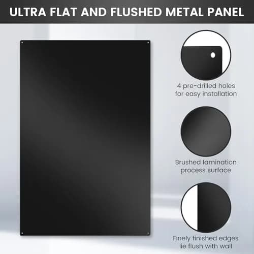 VENFAN 35.4" x 24" Black Stainless Steel Backsplash Panel | Protects Kitchen Walls from Grease & Stains thumbnail 6