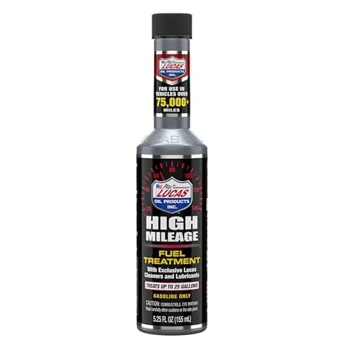 Lucas Oil High Mileage Fuel Treatment 5.25oz (156ml) Bottles - Pack of 6 | Restores Power & MPG thumbnail 1