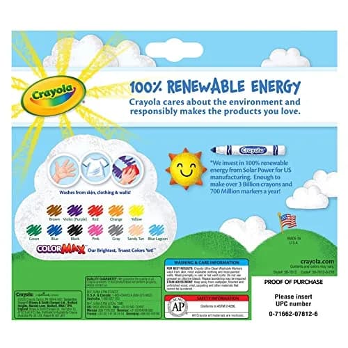 Crayola Broad Line Markers, Washable, Assorted Colors, Arts & Crafts Supplies, 24 Count (Pack of 2) | Non-Toxic, Ultra-Clean Formula thumbnail 8