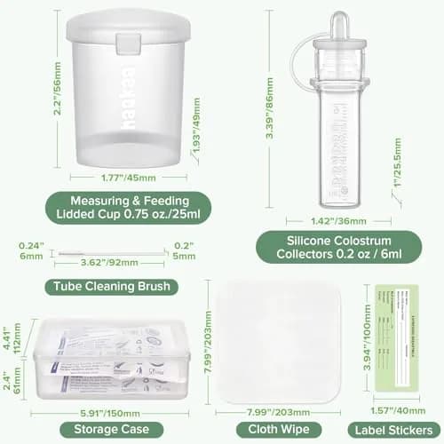 haakaa Silicone Colostrum Collector 6ml (6pcs) & 25ml Lidded Cup | BPA-Free, Reusable, Sterilizable thumbnail 9