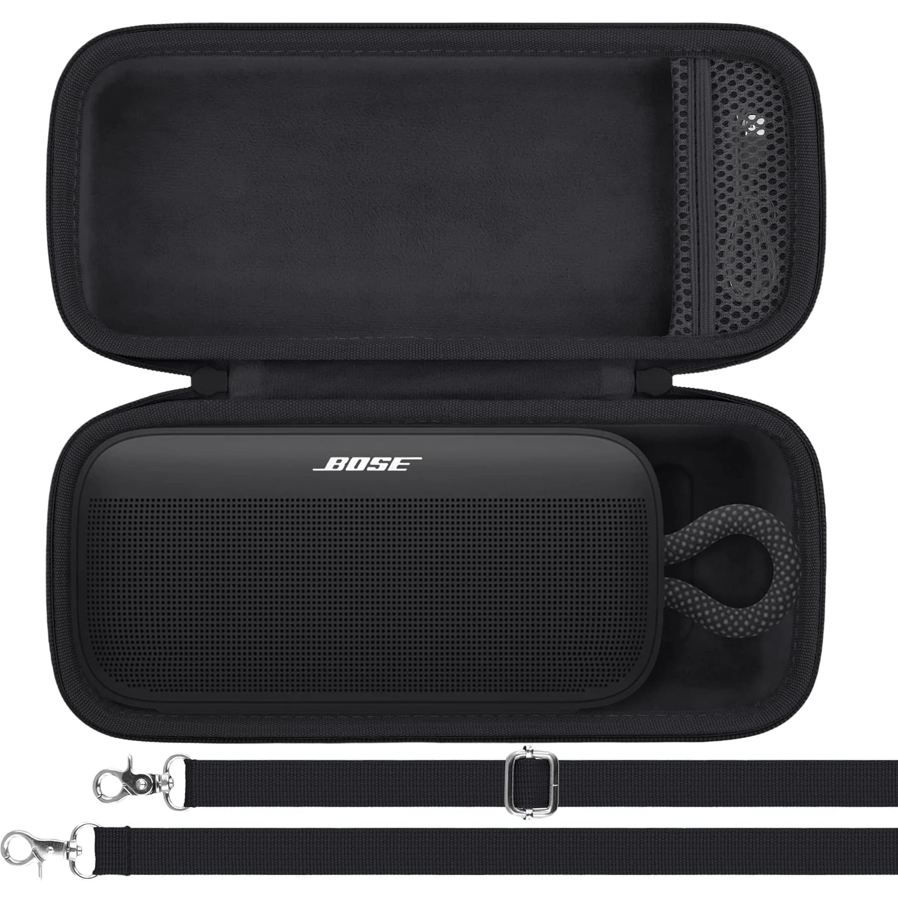 khanka Travel Case for Bose SoundLink Plus Portable Bluetooth Speaker, Black | Custom Fit, Waterproof, Shockproof - main product image