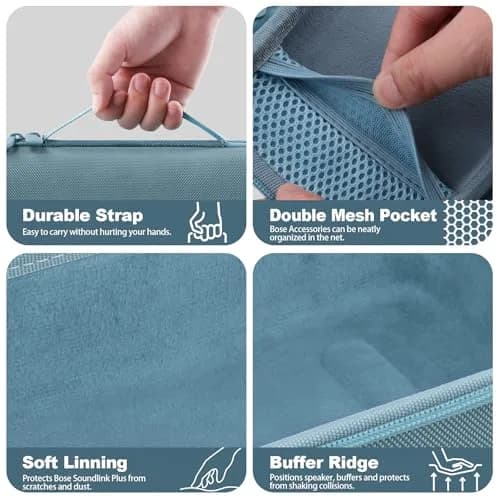khanka Hard Case for Bose SoundLink Plus Portable Bluetooth Speaker, Blue | Protects Against Water, Shock, and Dust thumbnail 5