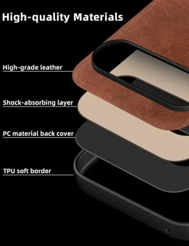 X-level PU Leather Case for Google Pixel 10/10 Pro, Brown | Slim Fit Shockproof Business Style thumbnail 5