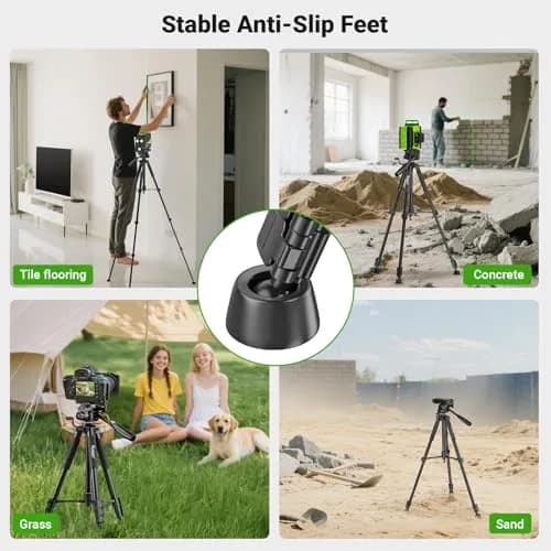 Huepar Tripod 50-inch Extendable Height | Heavy-Duty Aluminum, Universal Compatibility, 360° Pan Head thumbnail 9