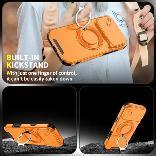 Doulings for iPhone 16 Pro Max Case,Black,Slide Camera Cover,Kickstand | Precise Fit & Military Grade Protection thumbnail 8