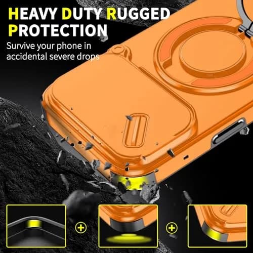 Doulings for iPhone 16 Pro Max Case,Black,Slide Camera Cover,Kickstand | Precise Fit & Military Grade Protection thumbnail 3