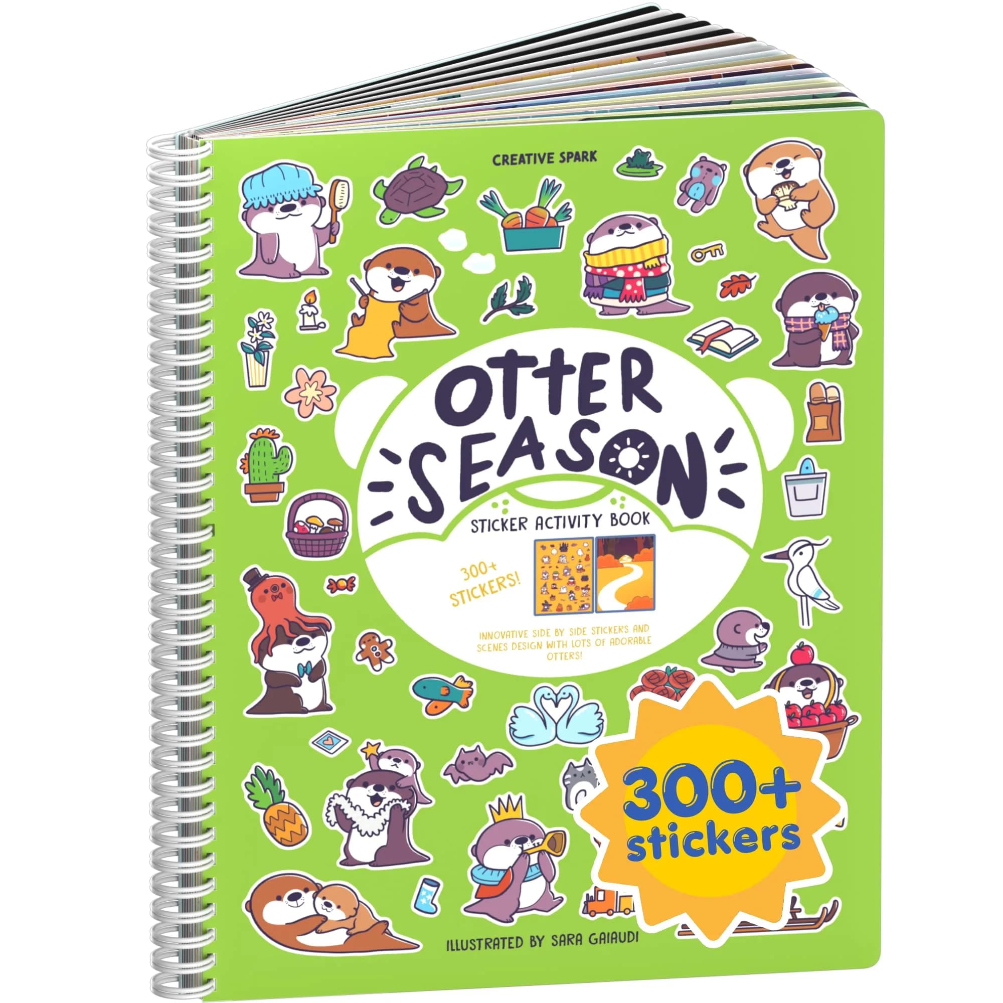 CUPKIN Otter Season 300+ Sticker Book | 24.8cm (9.75") x 1.5cm (0.5") x 19cm (7.5")