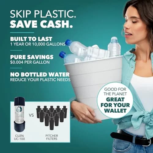 CuZn UC-100 Under Sink Water Filter 1.57 kg (3.46 lb) | 1 Year Filtration Life thumbnail 7
