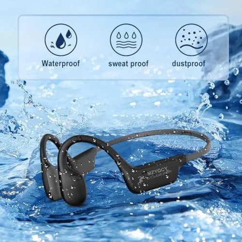 MZYQCY Open-Ear Bone Conduction Headphones with Mic, Bluetooth 5.4, 15-Hour Playtime, IPX6 Waterproof | Safe Running & Outdoor Use thumbnail 4