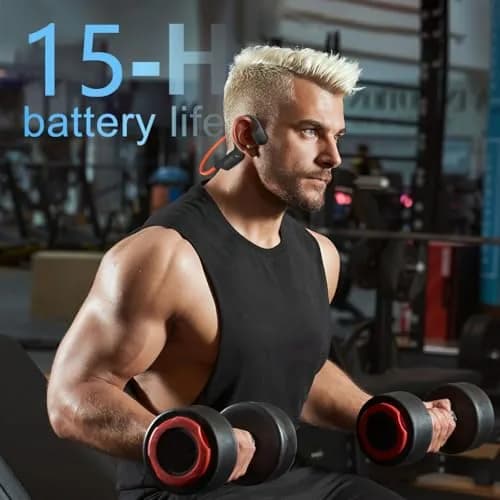 MZYQCY Open-Ear Wireless Earbuds Bluetooth 5.4 Headset with Mic, 15 Hours Playtime, IPX6 Waterproof, 29g Lightweight Orange thumbnail 6