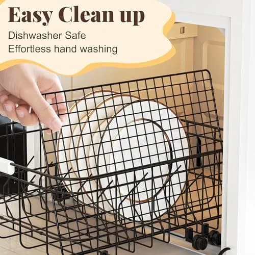 LIEMAND Black 2 PCS 25cm x 38cm (10" x 15") Grid Wire Baking Cooling Racks | Oven Safe & Dishwasher Safe thumbnail 4