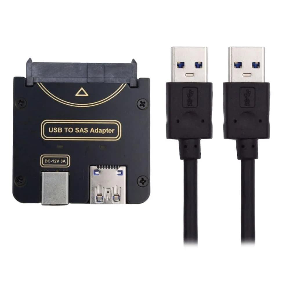 Xiwai SFF-8482 SAS 29Pin to 5Gbps USB 3.0 Raid Adapter Card | Supports SAS/SATA 6Gbps, 10x USB 2.0 - main product image