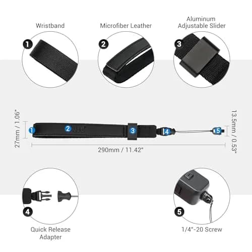 Kiorafoto Mini EVO Strap, Adjustable Nylon Camera Hand Wrist Strap Lanyard with 1/4"20 & Quick Release for Ricoh GR IV III IIIx II GRIV GRIII GR4 GR3X Sony RX100 VII ZV-1 ZV-1F G7X Mark III II SX740 HS thumbnail 8