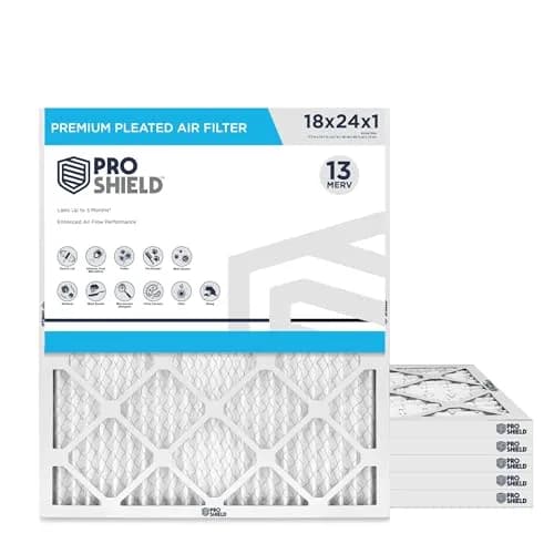 ProShield 18x24x1 MERV 13 Pleated HVAC Air Filter 6-Pack | Captures 90% of 1-3 Micron Particles thumbnail 1