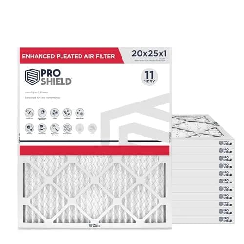 ProShield 20x25x1 MERV 11 HVAC Air Filter | 6 Pack for Cleaner Indoor Air thumbnail 1