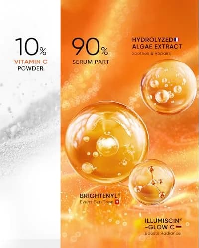 SKINTIFIC Dual-Chamber Vitamin C Serum with 10% Pure Vitamin C Powder | Fresh, Stable & Oxidation-Safe thumbnail 3