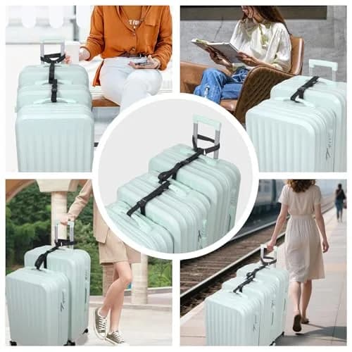 Vigorport Luggage Straps Metal Buckle with Nylon Straps | Connect 2 to 3 Suitcases thumbnail 6