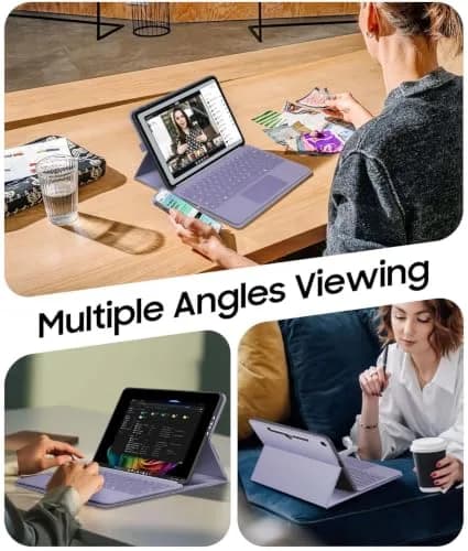 Fintie Protective Portfolio Case for Microsoft Surface Pro 12 inch (2025) Lilac Purple | Multi-Angle Stand & Stylus Holder thumbnail 4