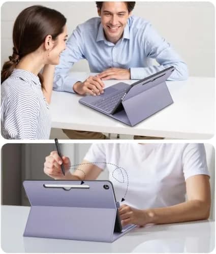 Fintie Protective Portfolio Case for Microsoft Surface Pro 12 inch (2025) Lilac Purple | Multi-Angle Stand & Stylus Holder thumbnail 9