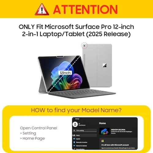 Fintie Protective Portfolio Case for Microsoft Surface Pro 12 inch (2025) Lilac Purple | Multi-Angle Stand & Stylus Holder thumbnail 2