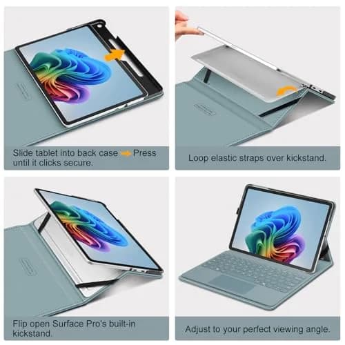 FINTIE Portfolio Case for Microsoft Surface Pro 12 inch 1st Edition (2025) | Multi-Angle Viewing & Premium Synthetic Leather thumbnail 9