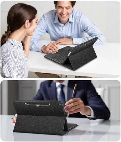 Fintie Protective Portfolio Case for Microsoft Surface Pro 12 inch (2025) | Multi-Angle Viewing Business TPU Back Cover with Pocket & Stylus Holder thumbnail 9