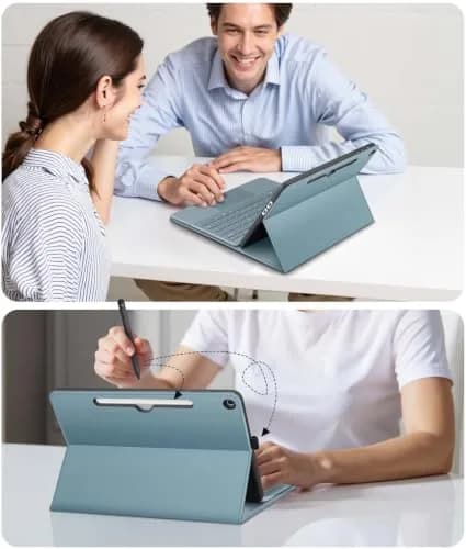 Fintie Protective Portfolio Case for Microsoft Surface Pro 12 inch (2025) | Ocean Blue, Faux Leather thumbnail 9