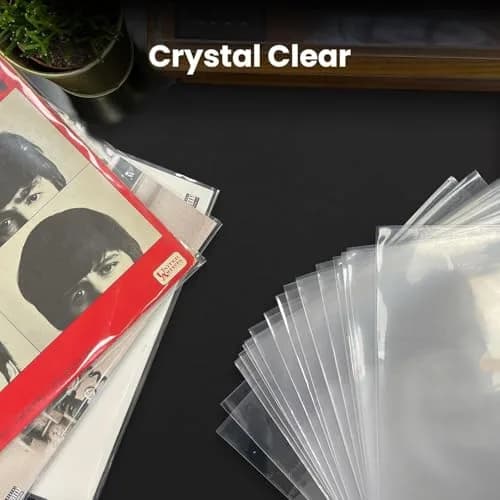 EVEO 200x Outer Vinyl Record Sleeves 3 Mil | Crystal Clear LP Album Covers 32.4 cm (12.75") thumbnail 4