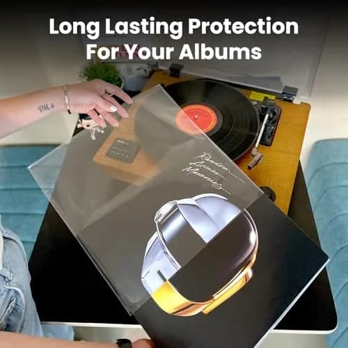 EVEO 200x Outer Vinyl Record Sleeves 3 Mil | Crystal Clear LP Album Covers 32.4 cm (12.75") thumbnail 2