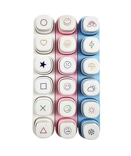 ZMLSED 6-in-1 Planner Stamp Set with Storage Case, 3-Pack | Portable Emoji Bujo Weather Themes for Bullet Journaling thumbnail 1