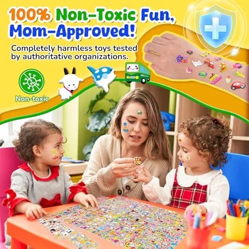 Sinceroduct 3D Stickers for Kids & Toddlers | 3200+ Puffy Reward Stickers for Classroom & Crafts thumbnail 3