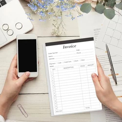 Yaridar Invoice Receipt Book 5.5" x 8.5" 2-Pack | Carbonless Small Business thumbnail 7
