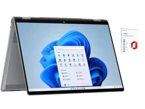 HP OmniBook X Flip 2-in-1 16" WUXGA Touchscreen Laptop | AMD Ryzen 5 220 |AMD Radeon 740M | Backlit | 8GB DDR5 | 512GB SSD | Meteor Silver | Windows 11 Pro thumbnail 1