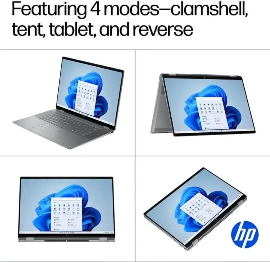 HP OmniBook X Flip 2-in-1 16" WUXGA Touchscreen Laptop | AMD Ryzen 5 220 |AMD Radeon 740M | Backlit | 8GB DDR5 | 512GB SSD | Meteor Silver | Windows 11 Pro thumbnail 11
