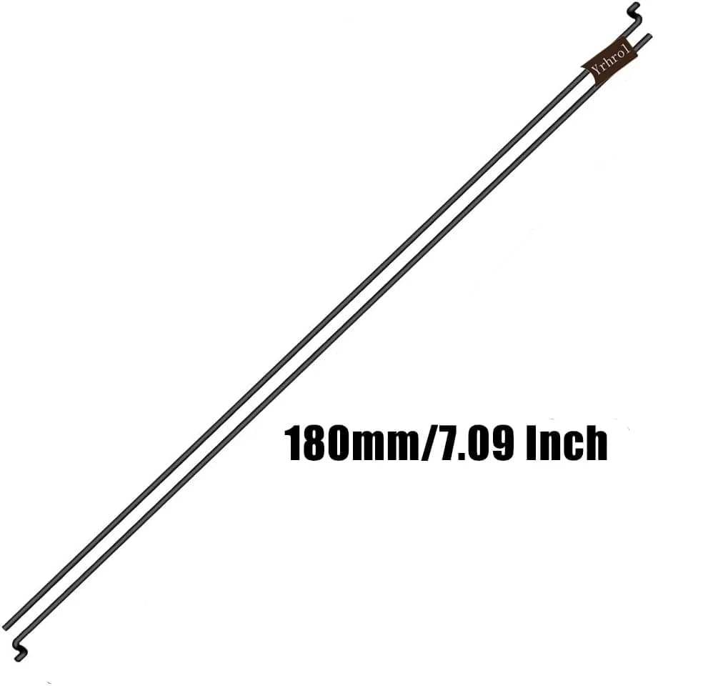Yrhrol Adjustable Pushrod Connector Linkage Stopper 1.3mm + Nylon Control Horns 21x10 mm + 1.2 x 180mm Z Push Rods Parts Set | RC Airplane Plane Boat Replacement thumbnail 2