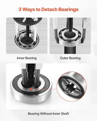 VEVOR 21-in-1 Bearing Puller Set | Heavy Duty 3-Jaw Disassembly Tool for Automotive Bearings thumbnail 2