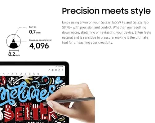 yelzoolny Galaxy Tab S9 FE S Pen Replacement | Air Command, Magnetic Attraction, Gray thumbnail 4