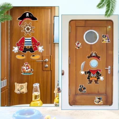 HemerVows 19 Pcs Pirate Dress-Up Cruise Door Magnets | Waterproof & Reusable thumbnail 5