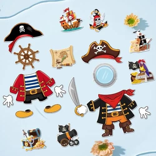 HemerVows 19 Pcs Pirate Dress-Up Cruise Door Magnets | Waterproof & Reusable thumbnail 6