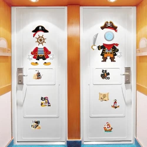 HemerVows 19 Pcs Pirate Dress-Up Cruise Door Magnets | Waterproof & Reusable thumbnail 4