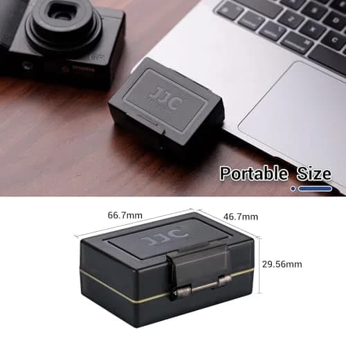 JJC Camera Battery & Memory Card Storage Case for Olympus TG-7 Ricoh GR3, 2 SD Slots + 1 Battery Slot | Water-Resistant & Durable thumbnail 3