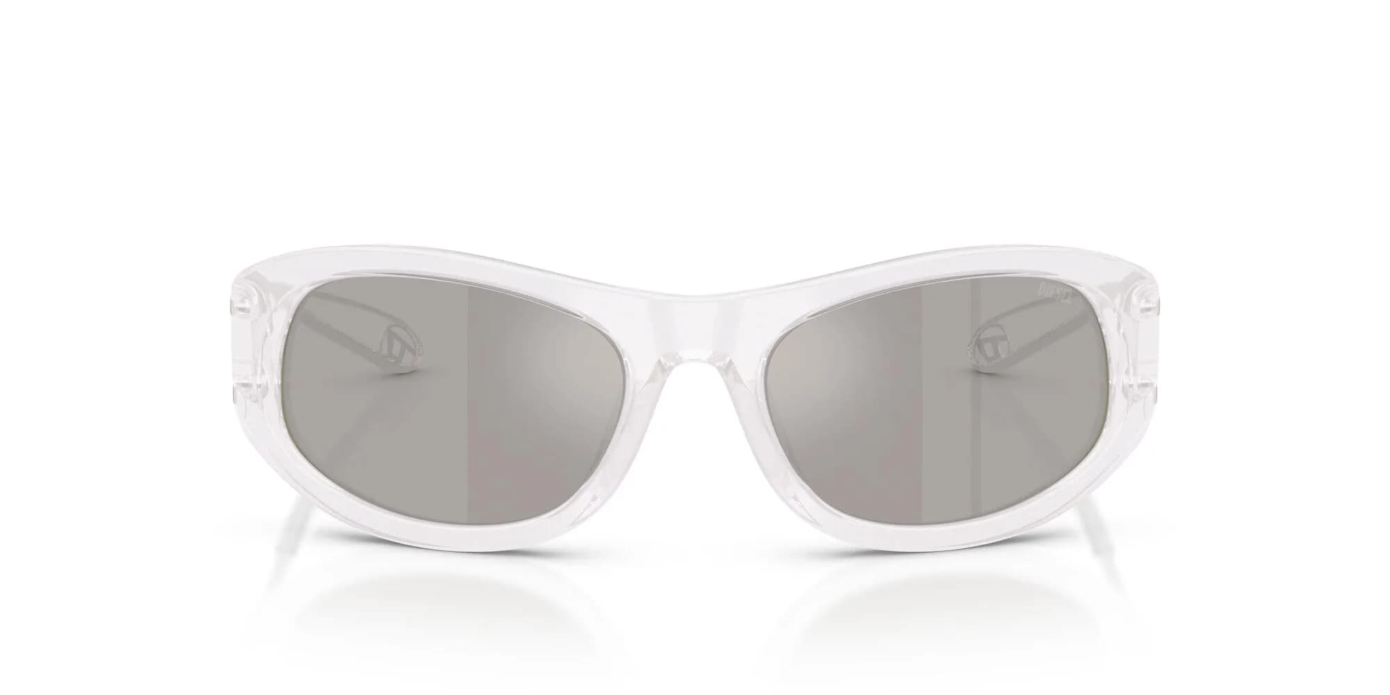 Diesel DL2007U Cat Eye Sunglasses 57 mm | Mirrored Silver UV Protection