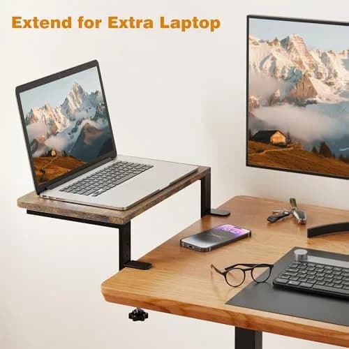 ART-GIFTREE Clamp-On Desk Shelf 38.1 cm (15 inch) | Height-Adjustable Monitor Stand with 20kg Load Capacity thumbnail 4