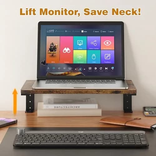 ART-GIFTREE Clamp-On Desk Shelf 38.1 cm (15 inch) | Height-Adjustable Monitor Stand with 20kg Load Capacity thumbnail 3