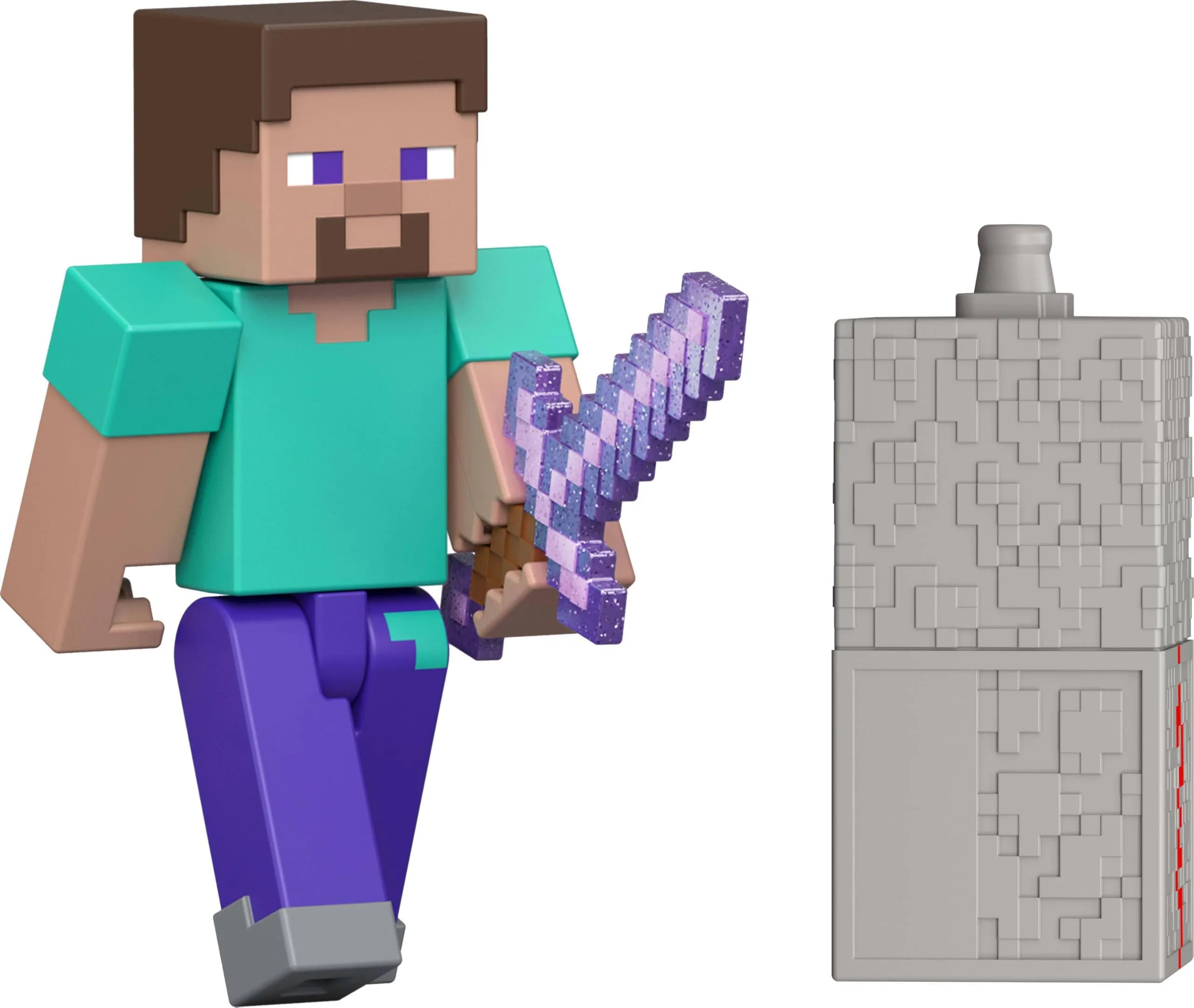 Mattel Minecraft Toys, Steve Action Figure & Accessories | 3.25-inch Scale Collectible for Kids 6+ - main product image