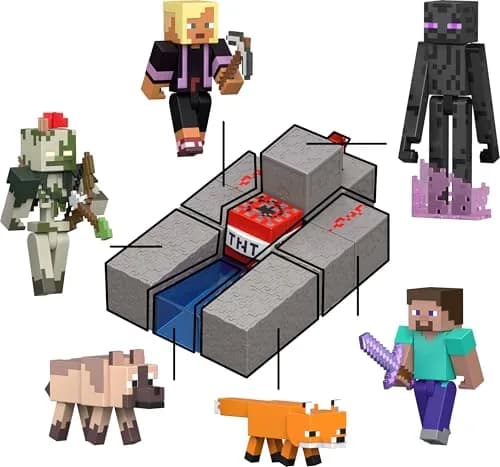 Mattel Minecraft Toys, Steve Action Figure & Accessories | 3.25-inch Scale Collectible for Kids 6+ thumbnail 5