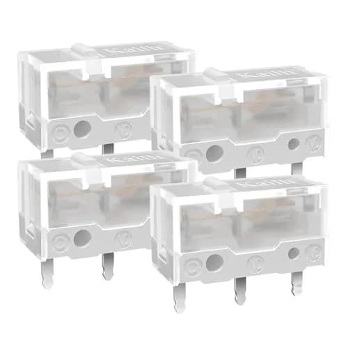 RunJRX 4Pcs Kailh Sword GM X Mouse Micro Switches | 100 Million Clicks, White thumbnail 1