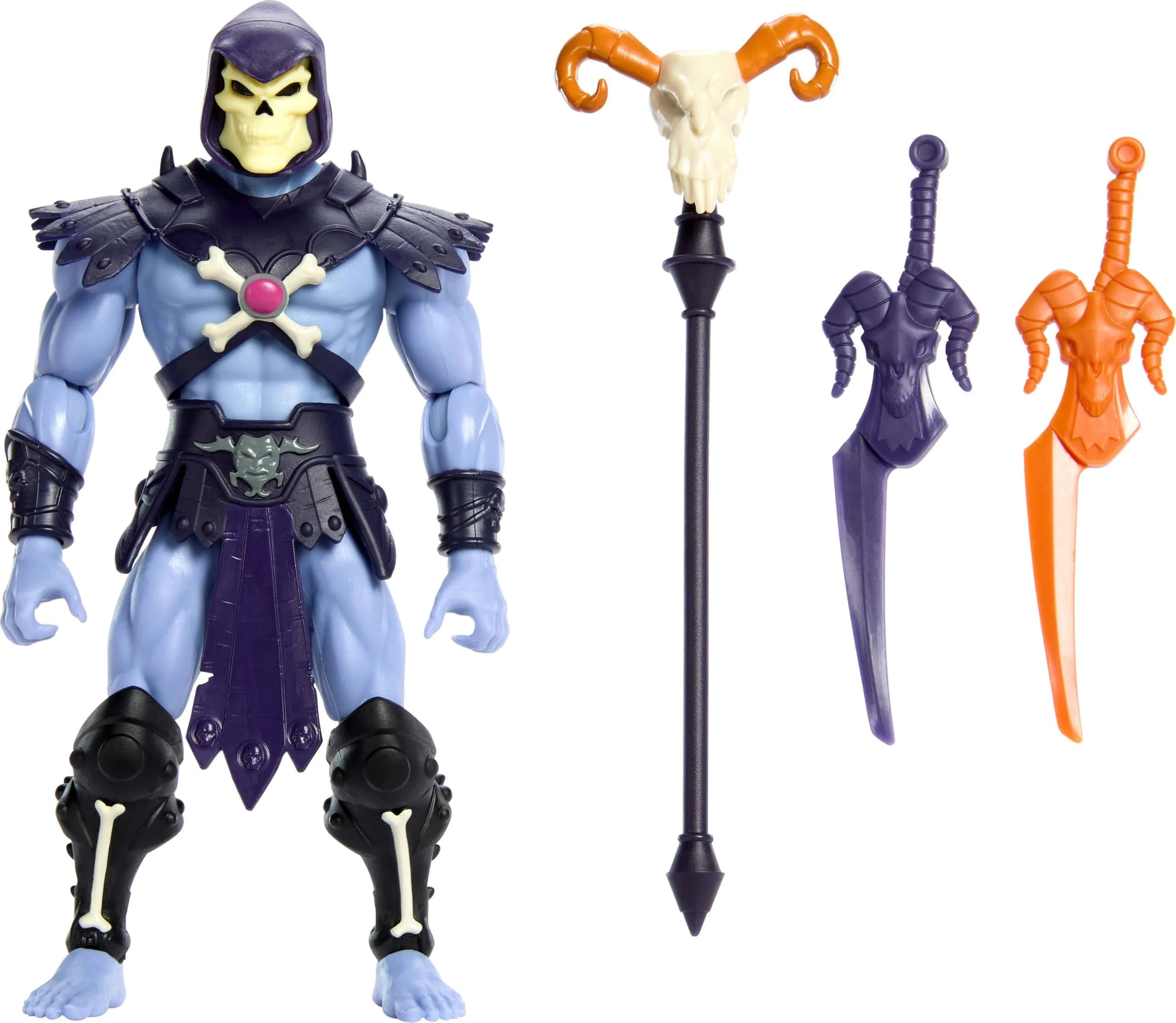 Masters of the Universe Origins Skeletor Action Figure 5.5-inch | Retro 200X Style with Articulation